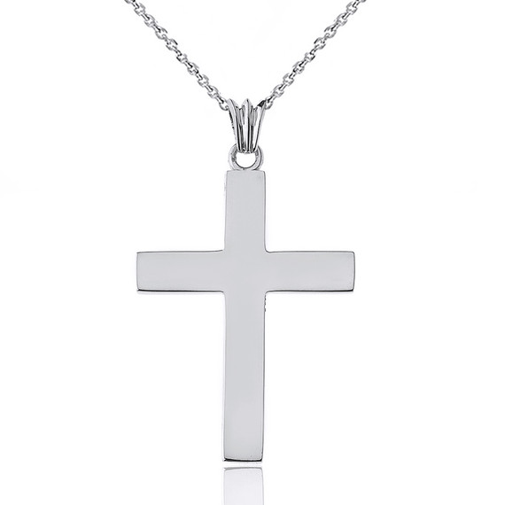 Solid Cross in Sterling Silver (1.8")