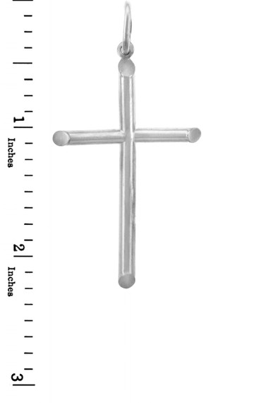 White Gold Crosses - Gold Cross Pendant, Medium Size