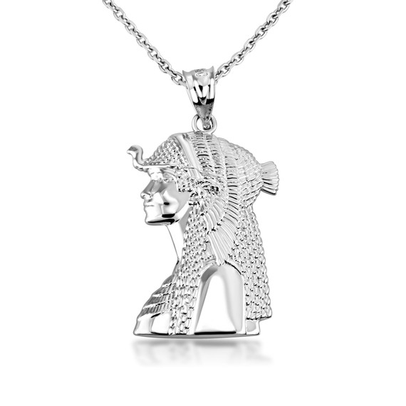 Gold Cleopatra Egyptian Queen Pendant Necklace(Available in Yellow/Rose/White)