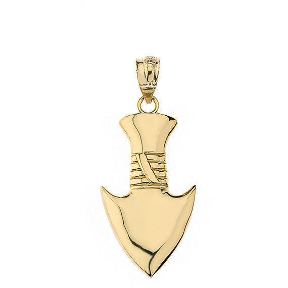 Arrowhead Pendant Necklace in Gold (Yellow/Rose/White)