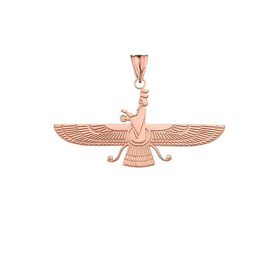 Dainty Faravahar Pendant Necklace in Gold (Yellow/Rose/White)