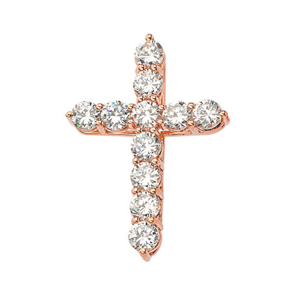 Rose Gold Cross Elegant Pendant Necklace (XS-XL)