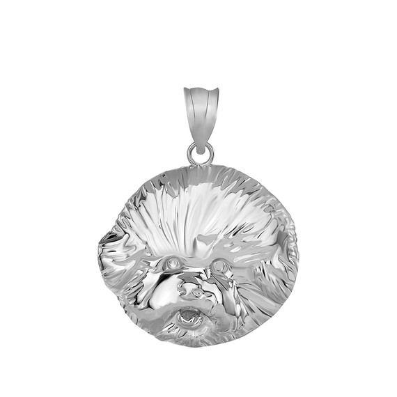 Bichon Frise Dog Head Pendant Necklace in Gold (Yellow/ Rose/White)