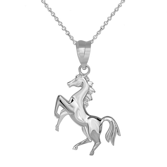 Running Horse Pendant Necklace in Gold (Yellow/ Rose/White)