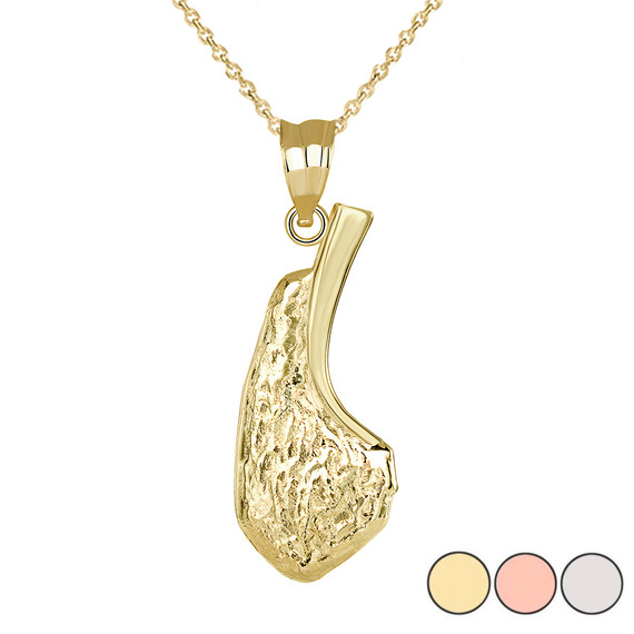 Lamb Chop Pendant Necklace in Gold (Yellow/ Rose/White)