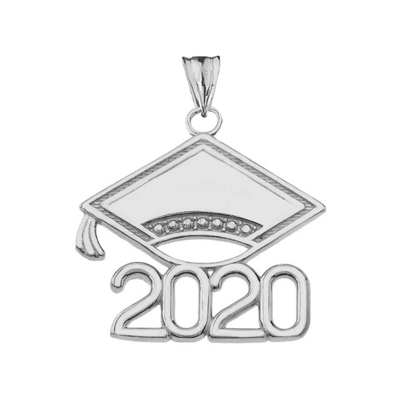 Class of 2020 Graduation Cap Pendant Necklace In Gold (Yellow/Rose/White)