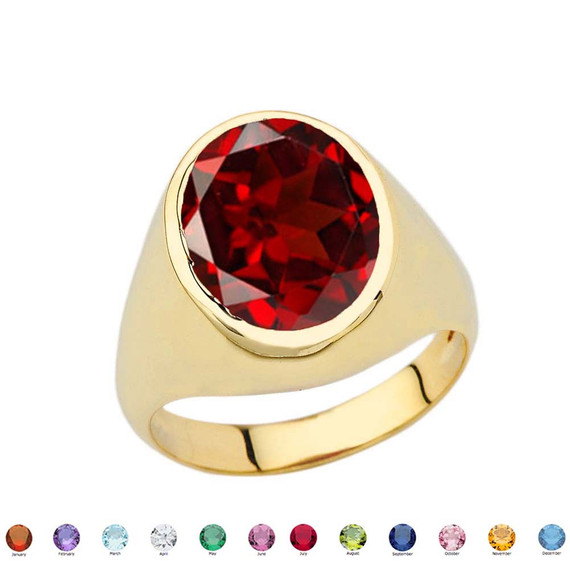 Gold Custom 10ct Birthstone Ring