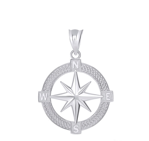 Mystical North Star Pendant Necklace in Sterling Silver