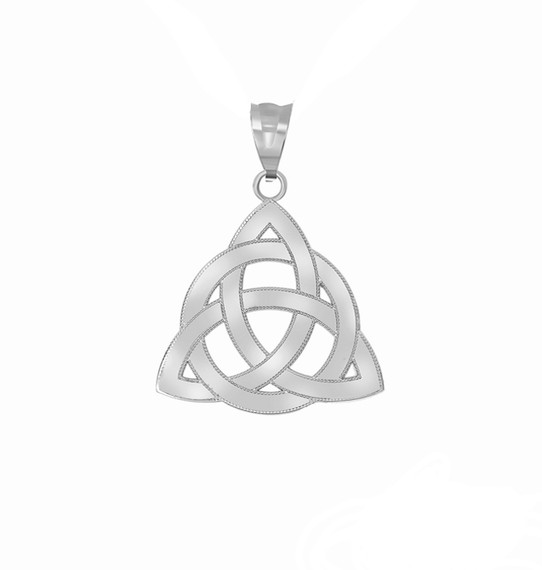 Celtic Knot Triquetra Pendant Necklace in Sterling Silver