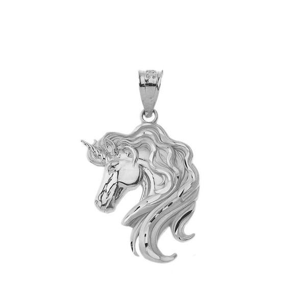 Mythical Unicorn Pendant Necklace in Sterling Silver