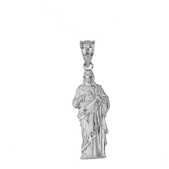 Jesus Christ Full Body Pendant Necklace in Sterling Silver