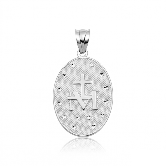 Silver Virgin Mary Necklace - Miraculous Medal