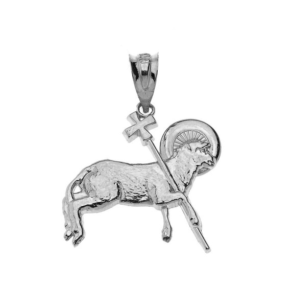 The Lamb of God Pendant Necklace in Sterling Silver