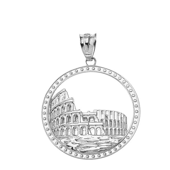 Historic Rome Colosseum Pendant Necklace in Sterling Silver