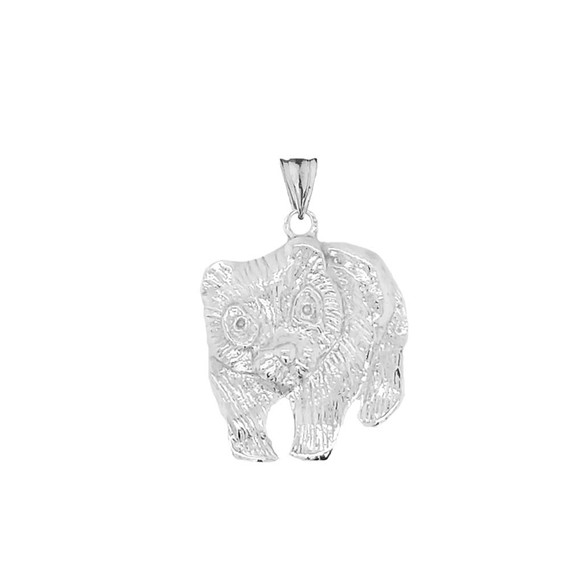 Polar Bear Cub Pendant Necklace In Gold (Yellow/Rose/White)