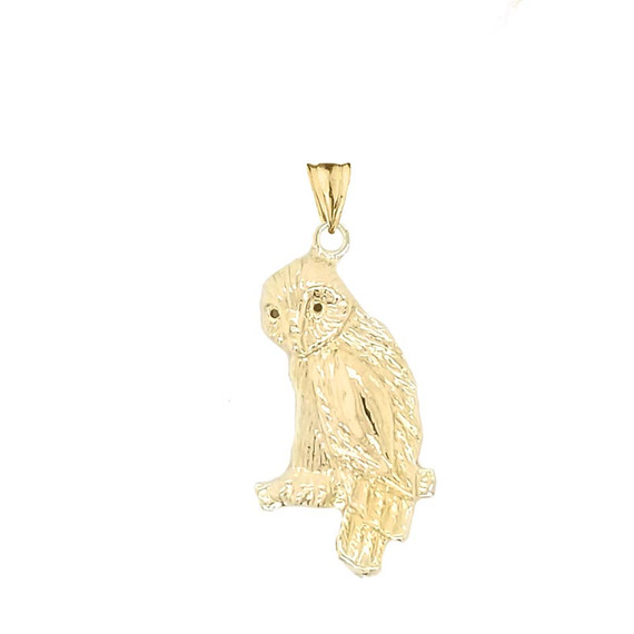 Owl Pendant Necklace In Gold (Yellow/Rose/White)