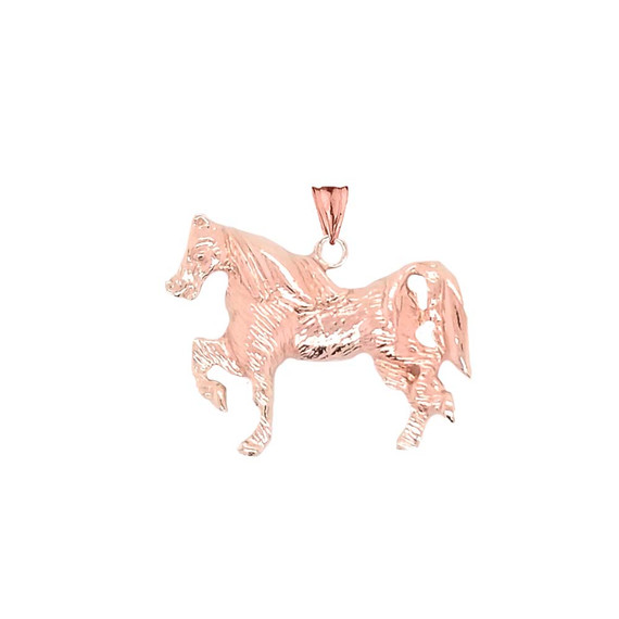 Stallion Pendant Necklace In Gold (Yellow/Rose/White)