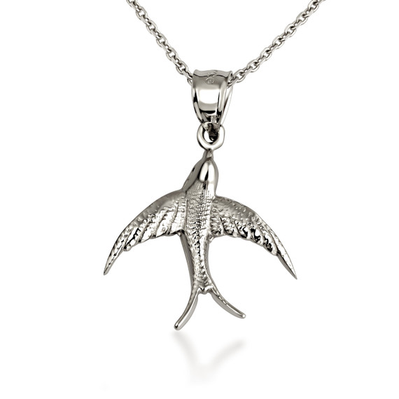 Sterling Silver Bird Pendant Necklace
