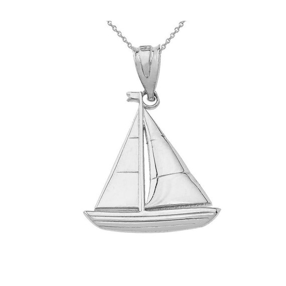 Sterling Silver Sailboat Pendant Necklace