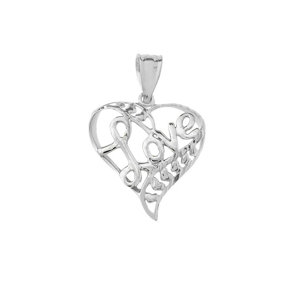 Solid-Sterling-Silver-Heart-Love-Pendant-Necklace