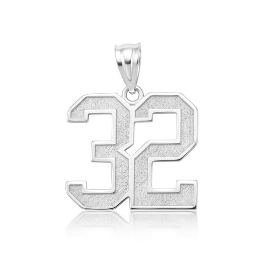 .925 Sterling Silver Personalized Jersey Name & Number Engravable Pendant Necklace