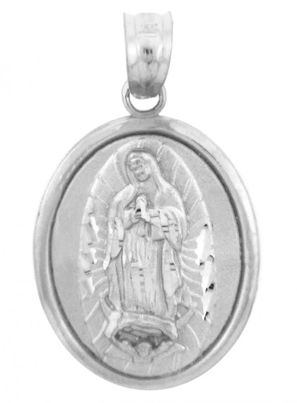 Religious Charms - The Blessed Virgin Mary Sterling Silver Pendant