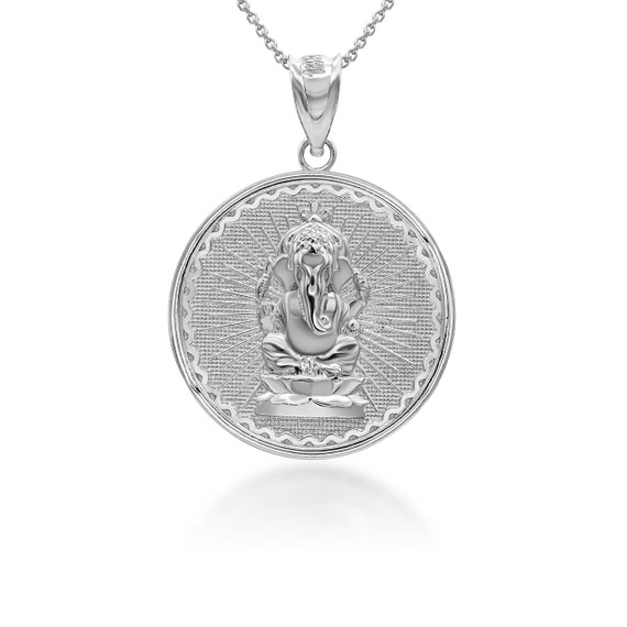 white-gold-lord-ganesha-vinayaka-ganapati-hindu-indian-elephant-god-of-fortune-coin-medallion-pendant