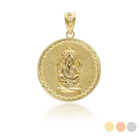 yellow-gold-lord-ganesha-vinayaka-ganapati-hindu-indian-elephant-god-of-fortune-coin-medallion-pendant