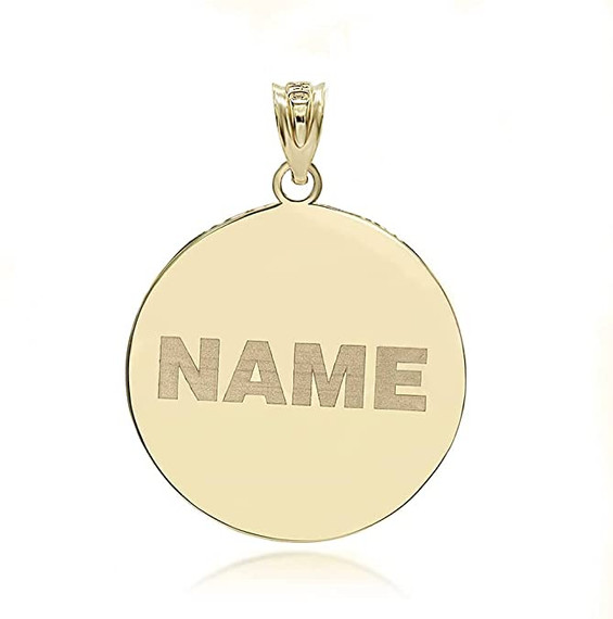 Gold Personalized Jesus Carrying The Cross Pendant Necklace(Yellow/Rose/White)