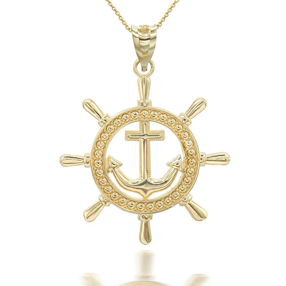 yellow-gold-ship-wheel-anchor-pendant