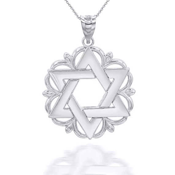 white-gold-star-of-david-pendant-necklace