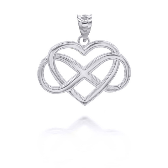 White Gold Heart with Infinity Pendant