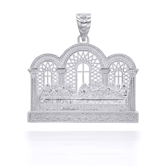 White Gold Last Supper Pendant