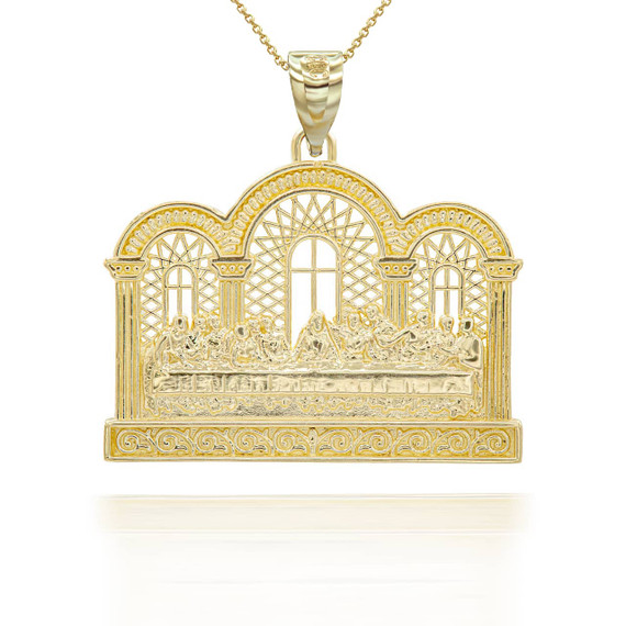 Gold Last Supper Pendant Necklace