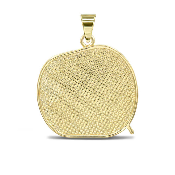 Yellow Gold Marching Band Drum Pendant 