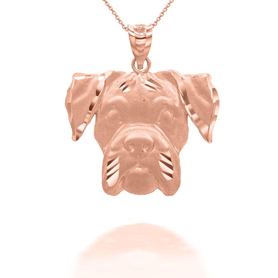 【honkyo】Big Pendant D.O.G Necklace Gold Dog Boxer Pendant Necklace