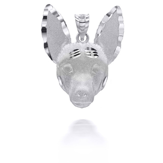 White Gold Dog Jack Russell Terrier Pendant