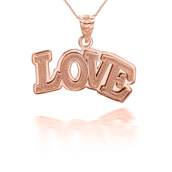 Rose Gold Love Pendant Necklace