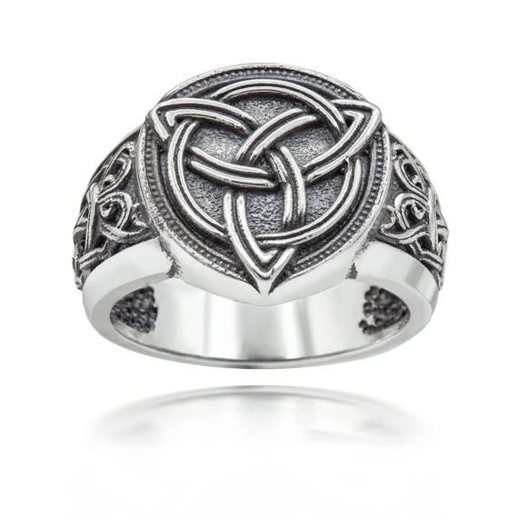 Sterling Silver Triquetra with Circle Ring