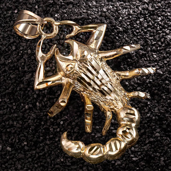 Gold Scorpion Symbol of Power Pendant