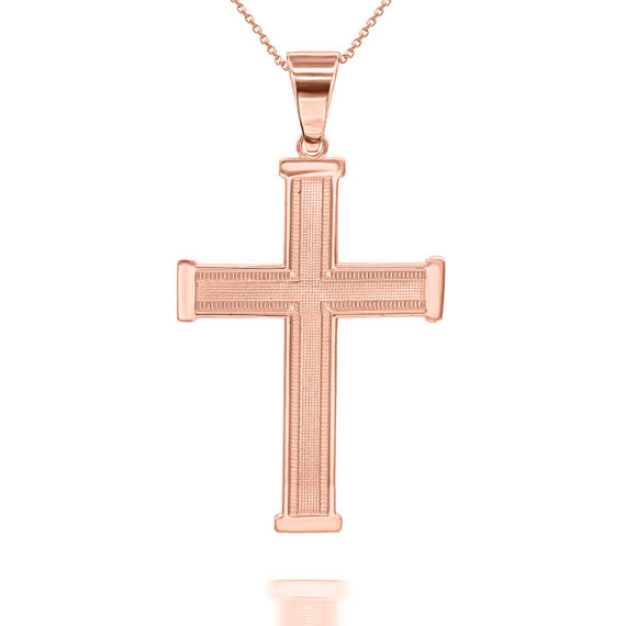 Rose Gold Cross Pendant Necklace