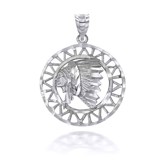 .925 Sterling Silver Indian Apache Sacred Circle Pendant