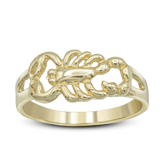 Gold Sideways Scorpion Ring