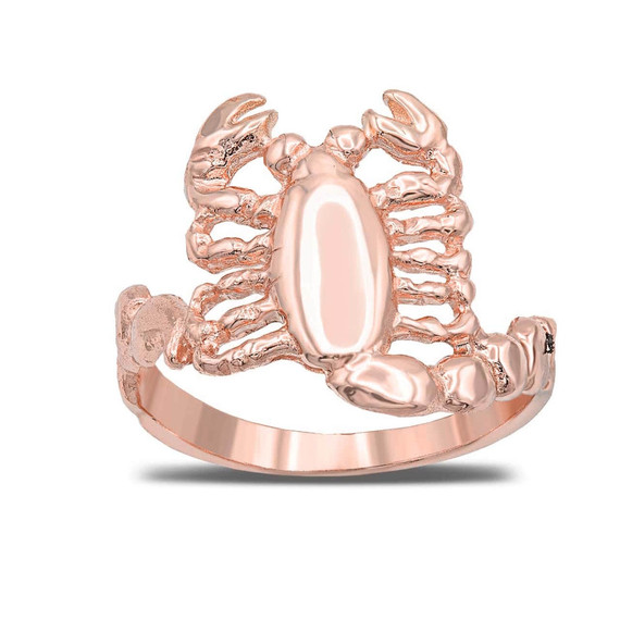 Rose Gold Upright Scorpion Ring