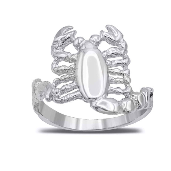 Silver Upright Scorpion Ring