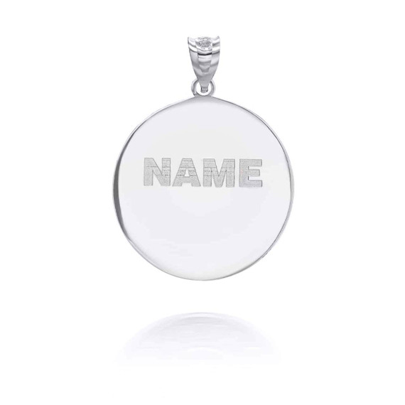 Silver Personalized United States Army Coin Medallion Reversible Name Pendant