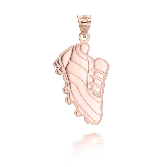 Rose Gold Personalized Soccer Cleats Fútbol Sports Reversible Pendant