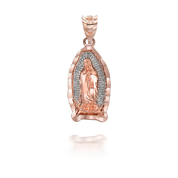 Two-Tone Mini Our Lady Of Guadalupe Pendant