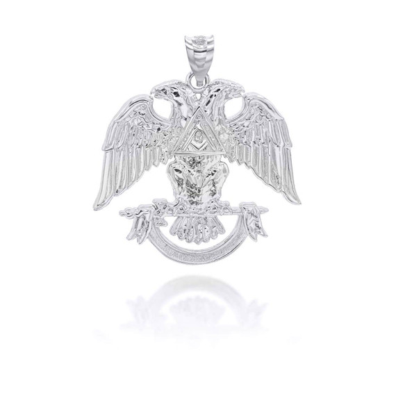 Silver Scottish Rite Double Headed Eagle Pendant