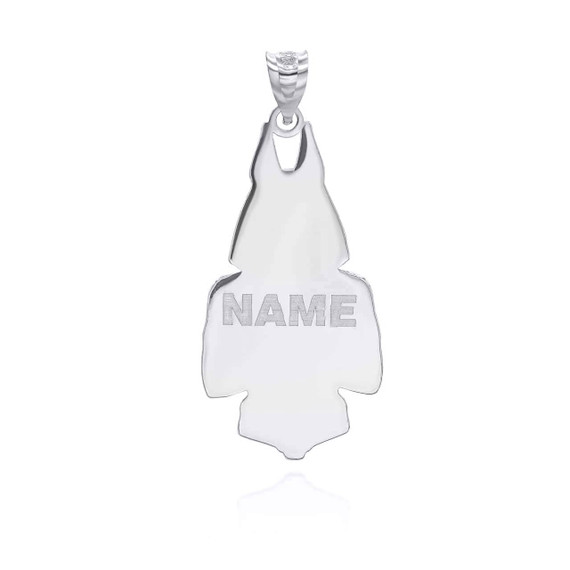 Silver Personalized Anubis Backside Pendant